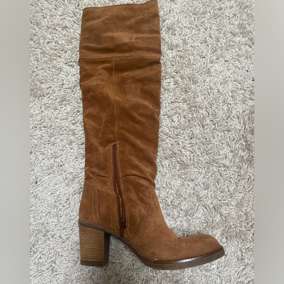 Brown Suede Knee-High Boots - Picture 3 of 4